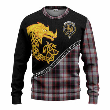 MacPherson (McPherson) Tartan Crest Knitted Sweater Legendary Dragon Knot Half Style