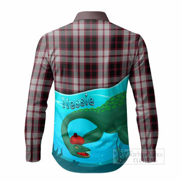 MacPherson (McPherson) Tartan Crest Long Sleeve Button Shirts Nessie Under Water