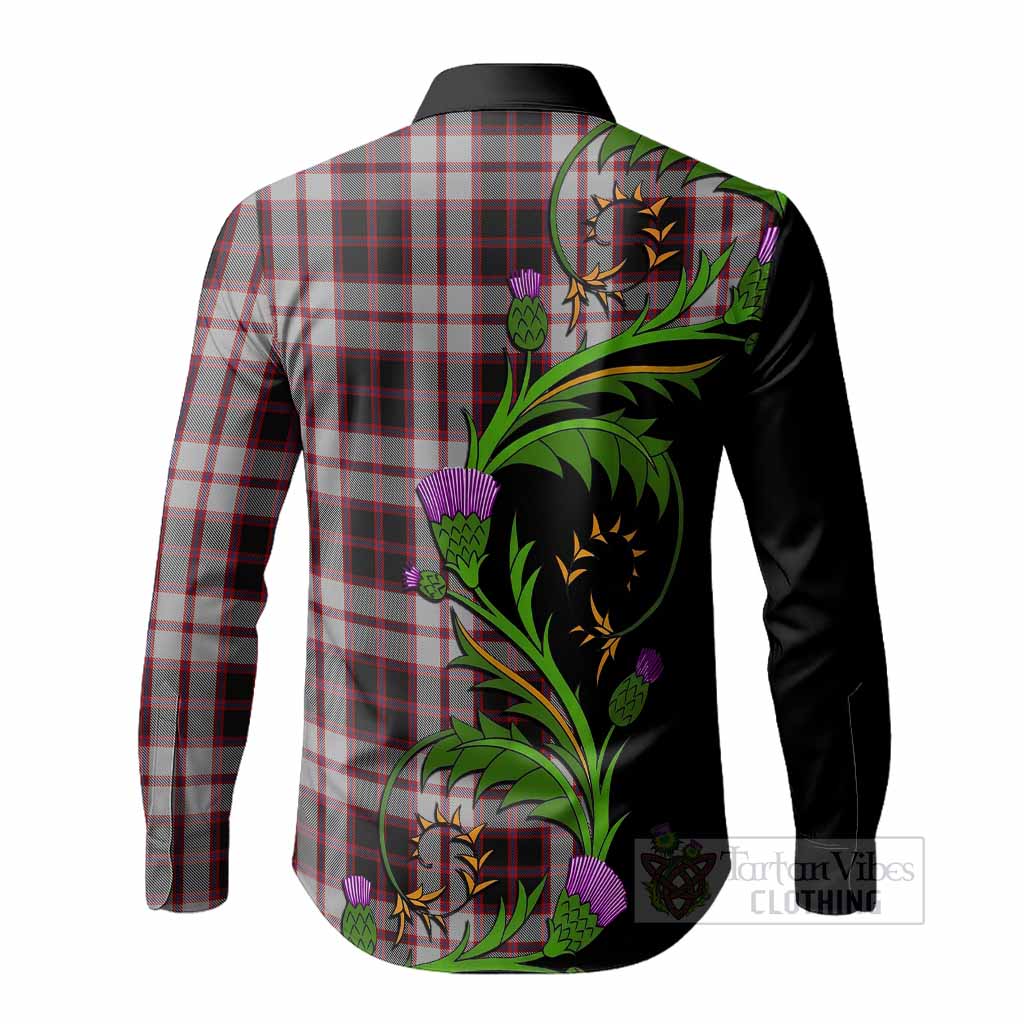 MacPherson (McPherson) Tartan Crest Long Sleeve Button Shirts Scottish Thistle Pride Heritage Art - Tartan Vibes Clothing