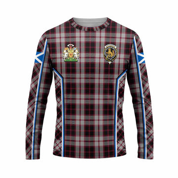 MacPherson (McPherson) Tartan Crest Long Sleeve T-Shirt Scotland Coat of Arm Flag Style - Tartan Vibes Clothing