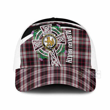 MacPherson (McPherson) Tartan Crest Mesh Trucker Cap Scottish Thistle Celtic Cross Alba Gu Brath