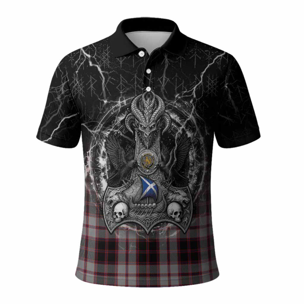 MacPherson (McPherson) Tartan Crest Polo Shirt Celtic Odin's Raven Legacy