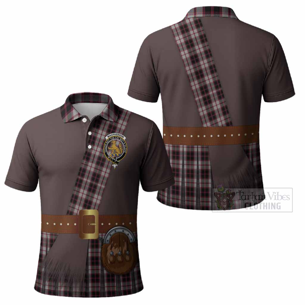 MacPherson (McPherson) Tartan Crest Polo Shirt Kilt Costume Style
