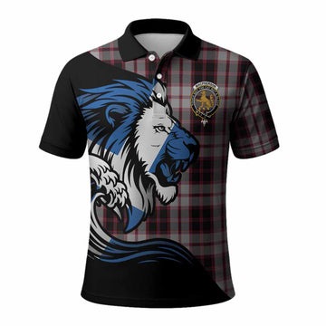 MacPherson (McPherson) Tartan Crest Polo Shirt Scottish Golden Lions Wave Flow