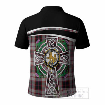 MacPherson (McPherson) Tartan Crest Polo Shirt Scottish Thistle Celtic Cross Alba Gu Brath