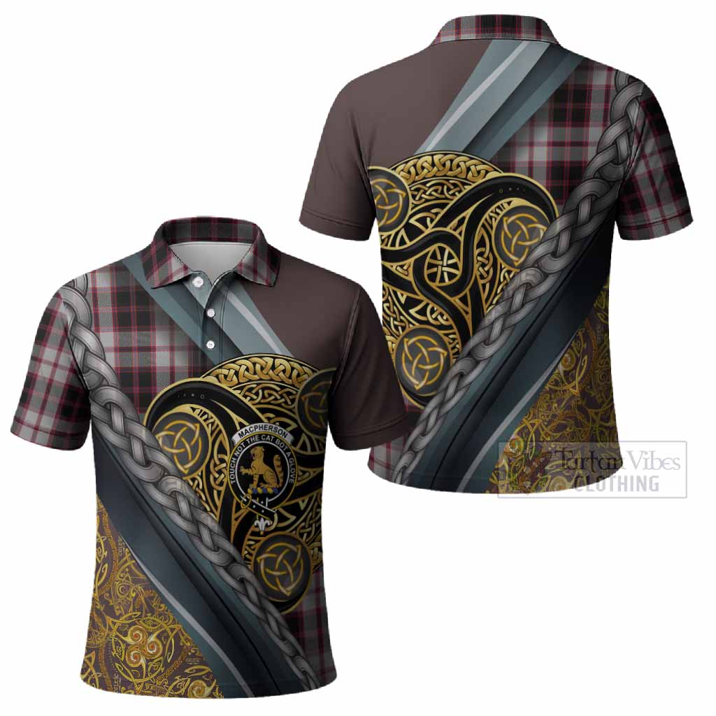 MacPherson (McPherson) Tartan Crest Polo Shirt Scottish Triskele Celtic