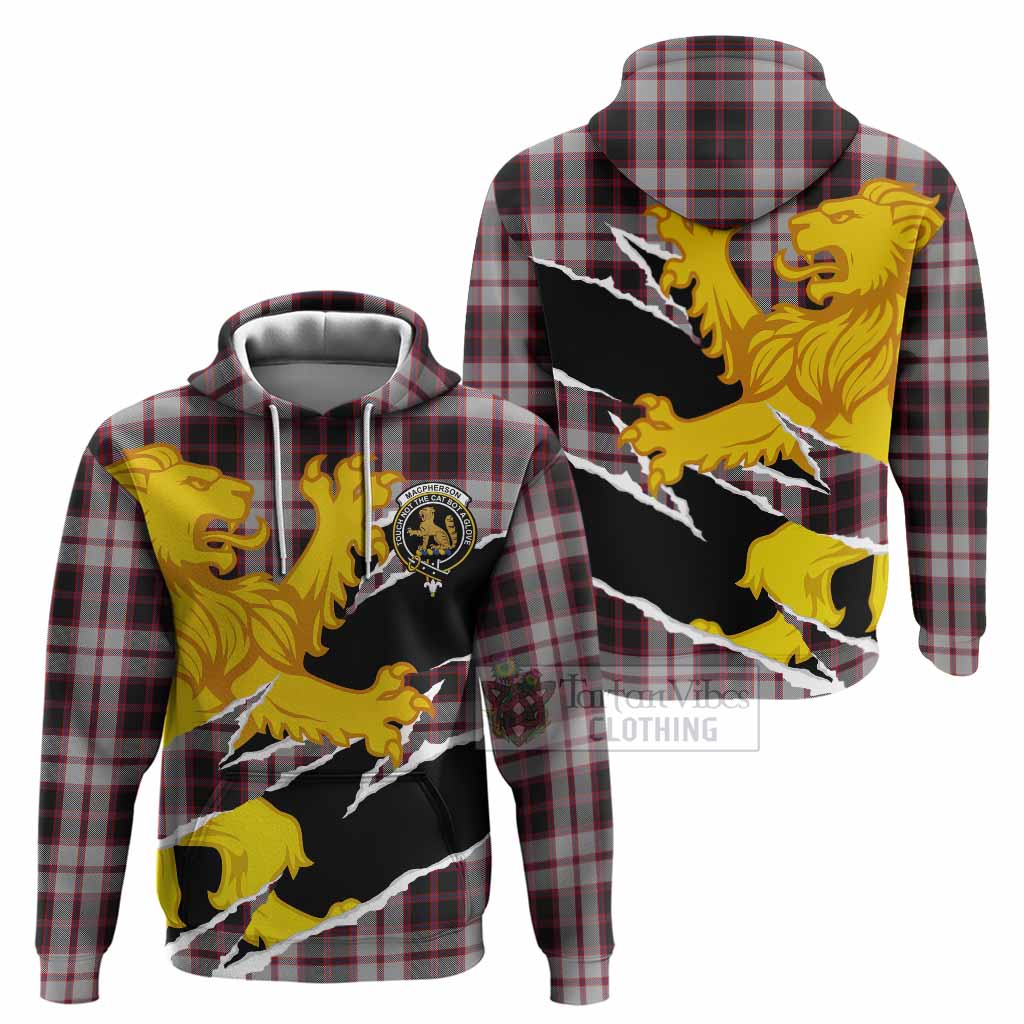 MacPherson (McPherson) Tartan Crest Scottish Hoodie Heraldic Golden Lion