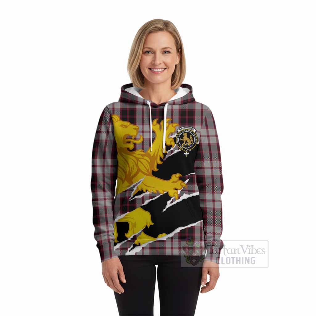 MacPherson (McPherson) Tartan Crest Scottish Hoodie Heraldic Golden Lion