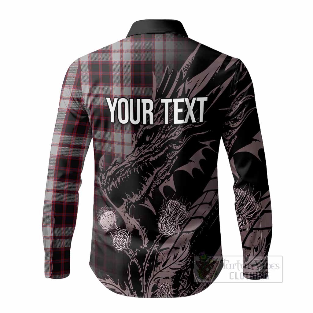 MacPherson (McPherson) Tartan Crest Scottish Long Sleeve Button Shirts Dragon and Thistle - Tartan Vibes Clothing