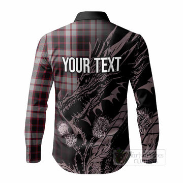 MacPherson (McPherson) Tartan Crest Scottish Long Sleeve Button Shirts Dragon and Thistle