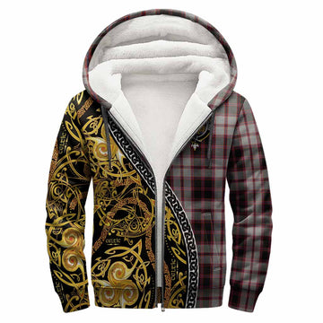 MacPherson (McPherson) Tartan Crest Sherpa Hoodie Celtic Knot and Triple Trickle Spiral Symbols