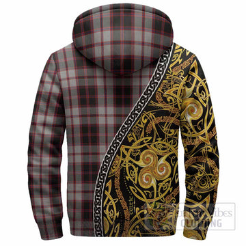 MacPherson (McPherson) Tartan Crest Sherpa Hoodie Celtic Knot and Triple Trickle Spiral Symbols