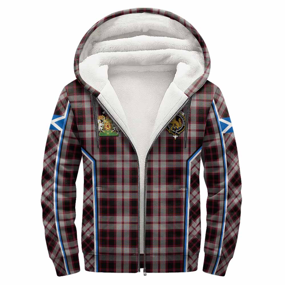 MacPherson (McPherson) Tartan Crest Sherpa Hoodie Scotland Coat of Arm Flag Style - Tartan Vibes Clothing