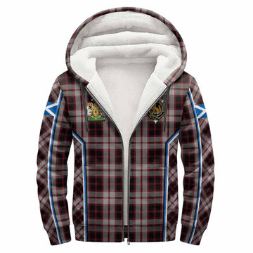 MacPherson (McPherson) Tartan Crest Sherpa Hoodie Scotland Coat of Arm Flag Style