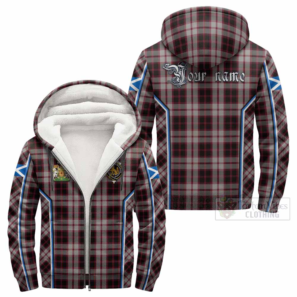 MacPherson (McPherson) Tartan Crest Sherpa Hoodie Scotland Coat of Arm Flag Style - Tartan Vibes Clothing
