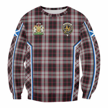 MacPherson (McPherson) Tartan Crest Sweatshirt Scotland Coat of Arm Flag Style