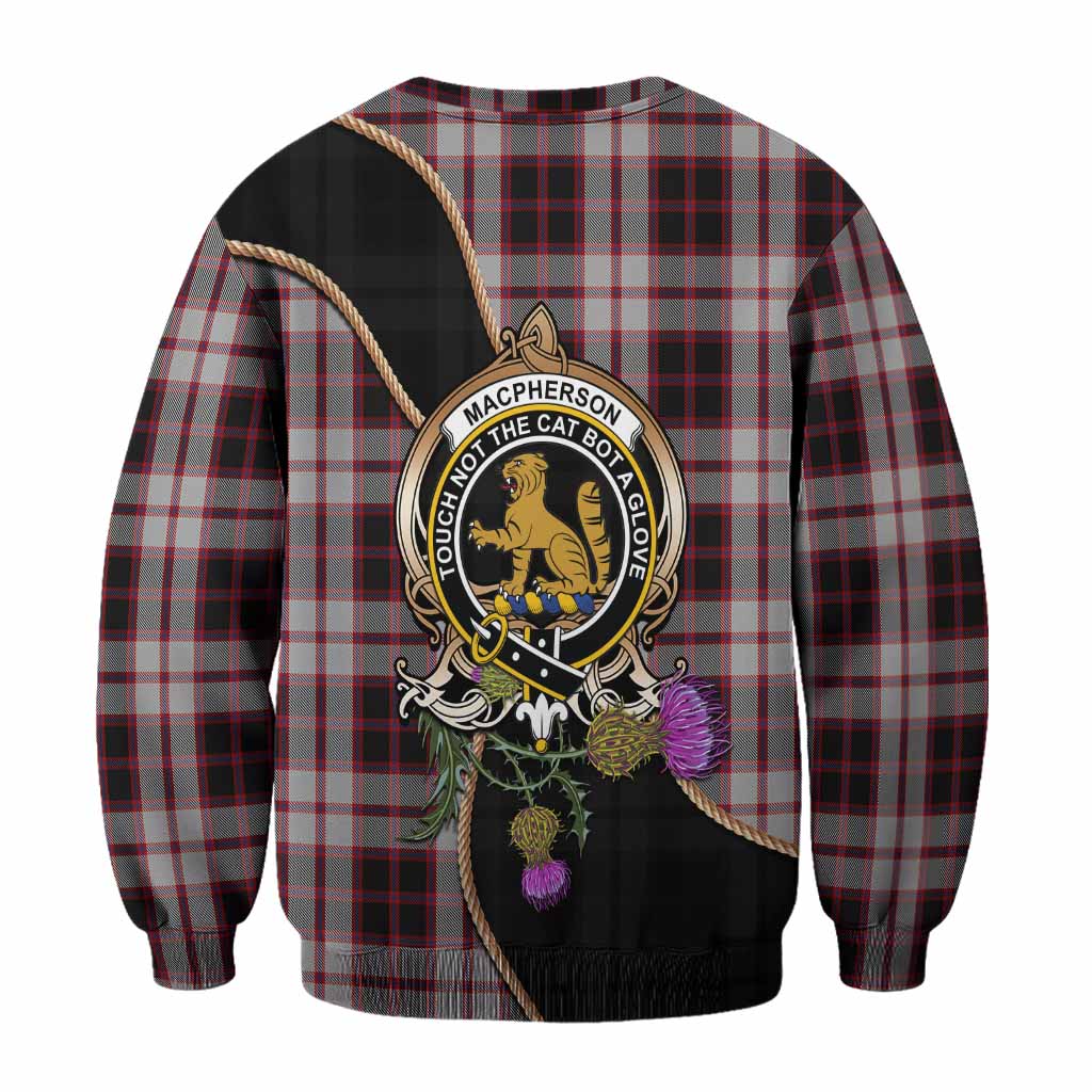 MacPherson (McPherson) Tartan Crest Sweatshirt Scottish Thistle Spirit - Tartan Vibes Clothing