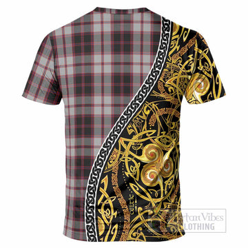 MacPherson (McPherson) Tartan Crest T-Shirt Celtic Knot and Triple Trickle Spiral Symbols
