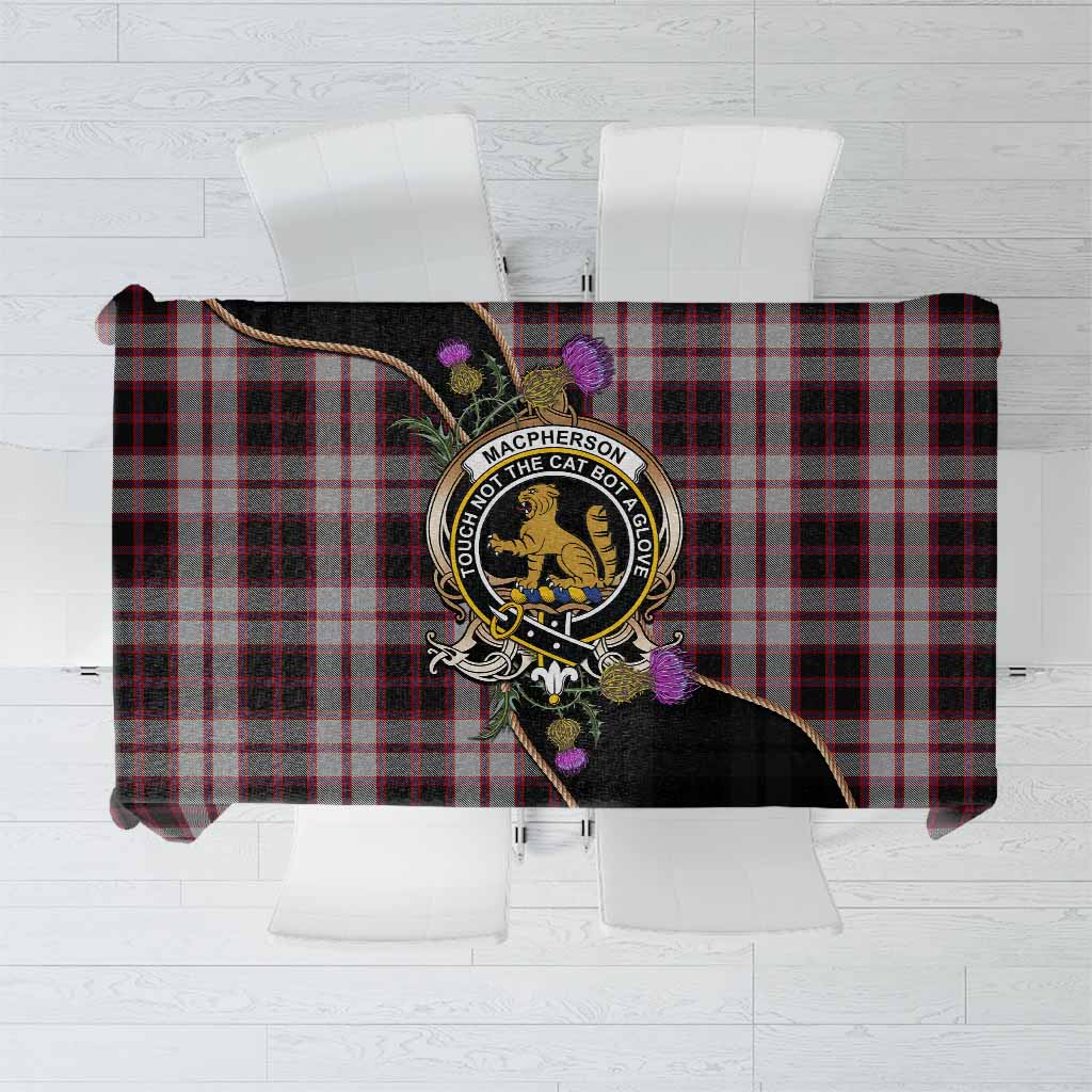 MacPherson (McPherson) Tartan Crest Tablecloth Scottish Thistle Spirit - Tartan Vibes Clothing