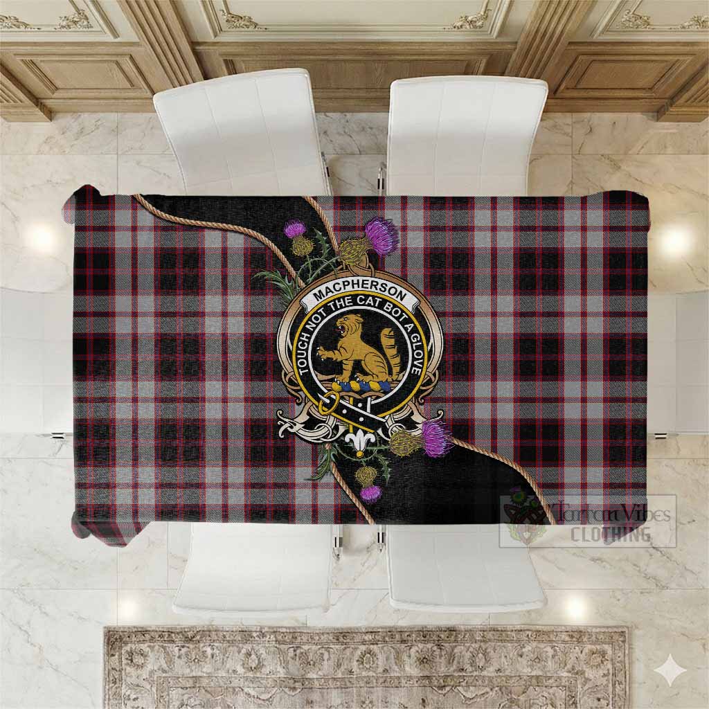 MacPherson (McPherson) Tartan Crest Tablecloth Scottish Thistle Spirit - Tartan Vibes Clothing