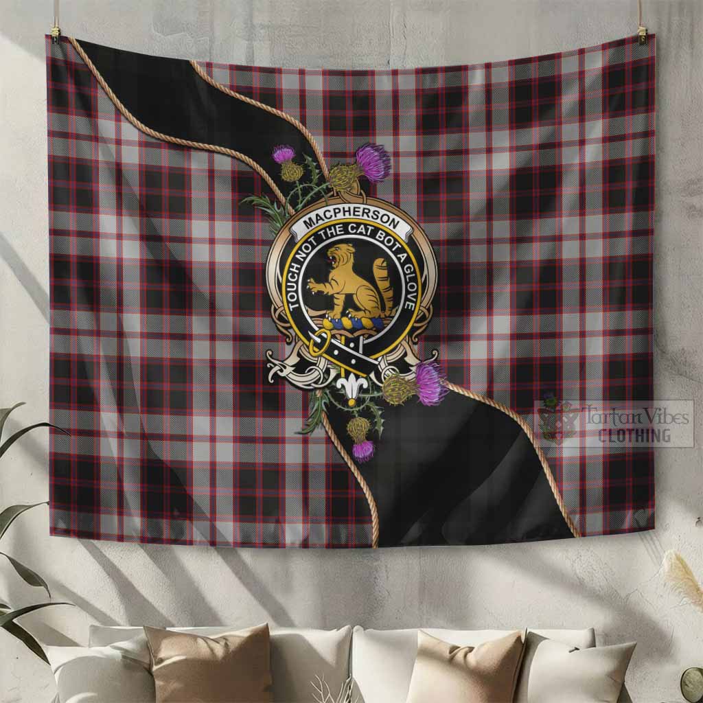 MacPherson (McPherson) Tartan Crest Tapestry Scottish Thistle Spirit - Tartan Vibes Clothing
