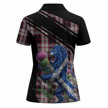 MacPherson (McPherson) Tartan Crest Women Polo Shirt Scottish Lion Rampant Thistle