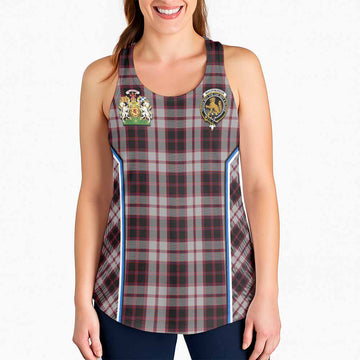 MacPherson (McPherson) Tartan Crest Women Racerback Tanks Scotland Coat of Arm Flag Style - Tartan Vibes Clothing