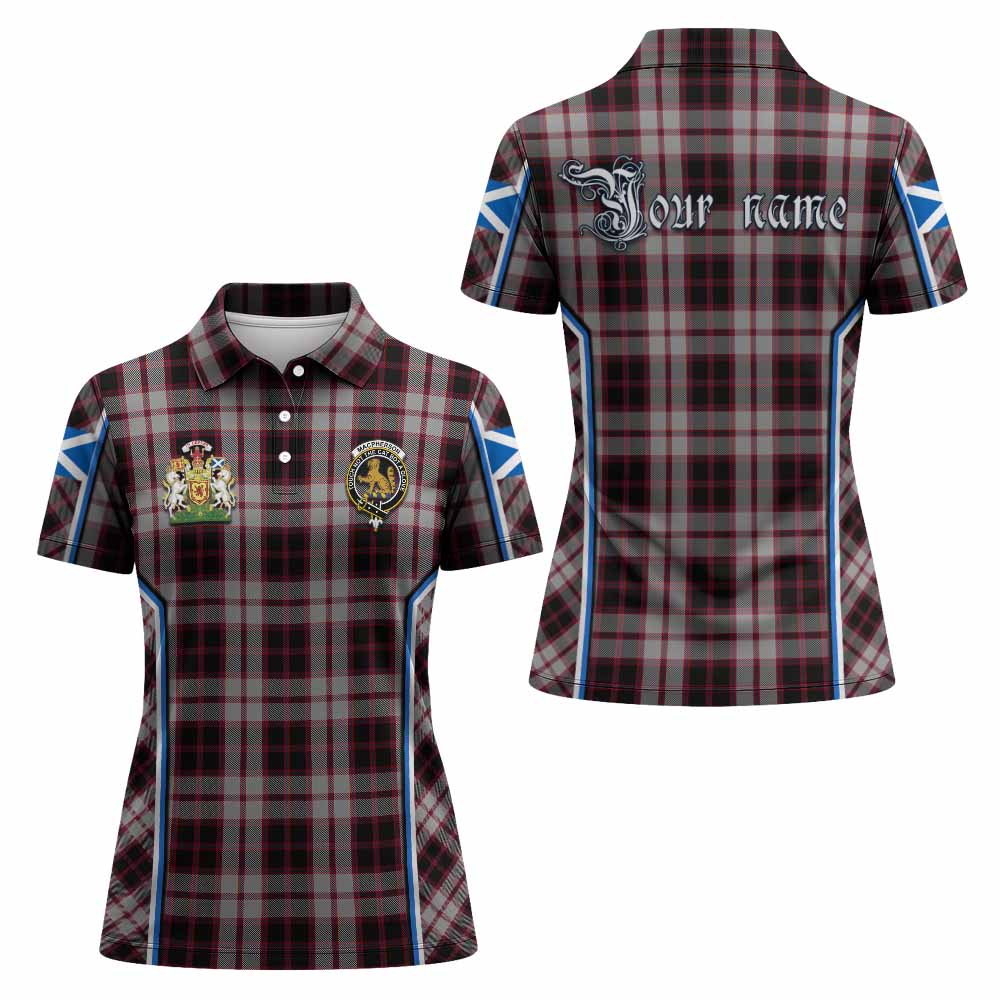 MacPherson (McPherson) Tartan Crest Women's Polo Shirt Scotland Coat of Arm Flag Style - Tartan Vibes Clothing