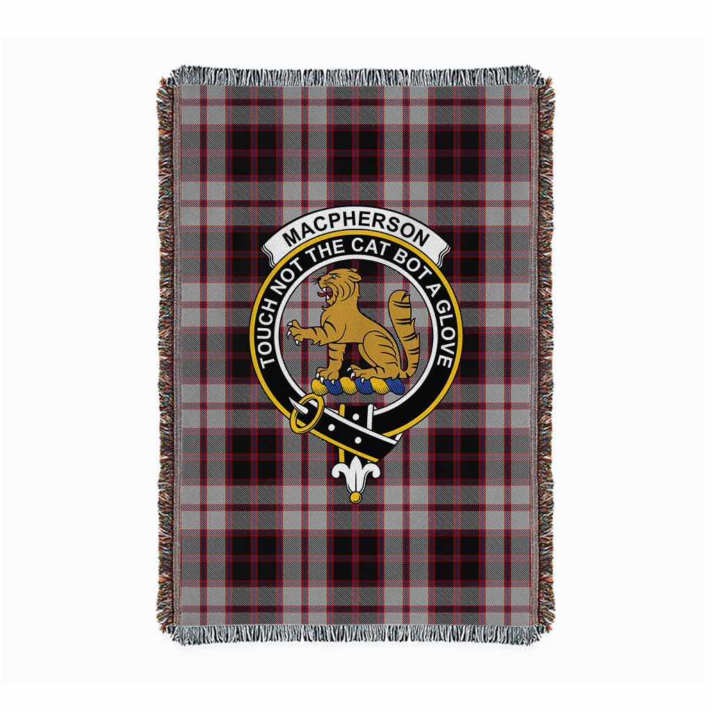 MacPherson (McPherson) Tartan Crest Woven Blanket S 43 x 67 inches 110 x 170cm - Tartan Vibes Clothing