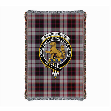 MacPherson (McPherson) Tartan Crest Woven Blanket S 43 x 67 inches 110 x 170cm - Tartan Vibes Clothing