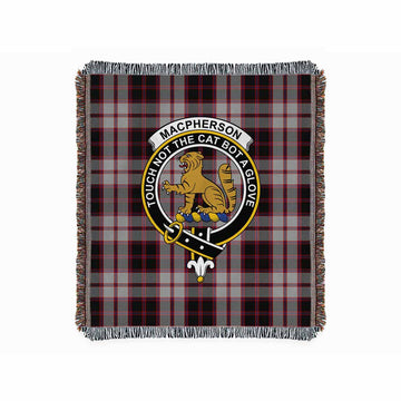 MacPherson (McPherson) Tartan Crest Woven Blanket M 51 x 60 inches 130 x 150cm - Tartan Vibes Clothing