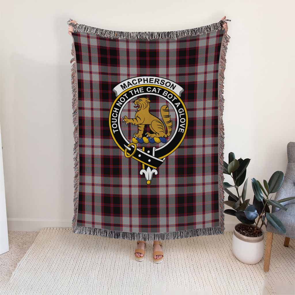 MacPherson (McPherson) Tartan Crest Woven Blanket - Tartan Vibes Clothing