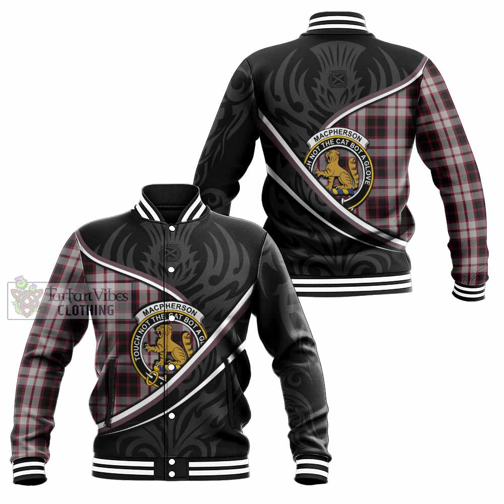 MacPherson (McPherson) Tartan Family Crest Baseball Jacket Celtic Scottish Thistle Floral - Tartan Vibes Clothing