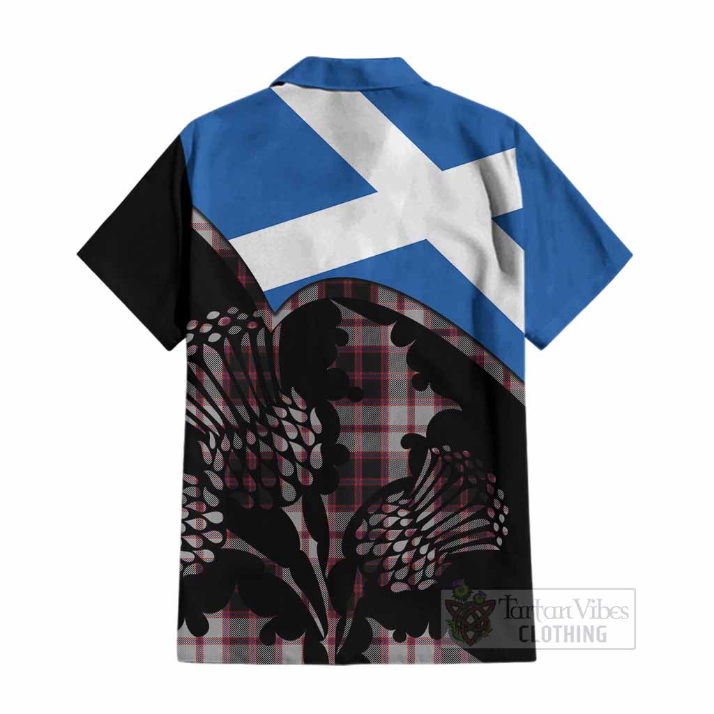 MacPherson (McPherson) Tartan Family Crest Cotton Hawaiian Shirt Scotland Thistle Floral Flag Style