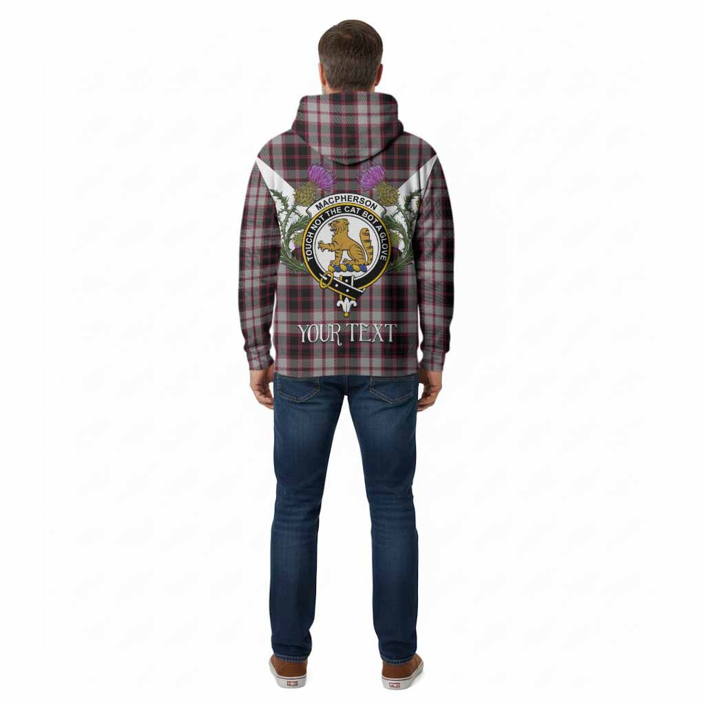 MacPherson (McPherson) Tartan Family Crest Cotton Hoodie Scottish Burns Night Thistle Floral