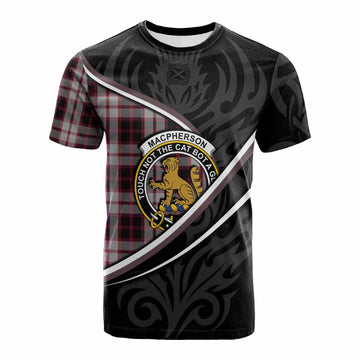 MacPherson (McPherson) Tartan Family Crest Cotton T-shirt Celtic Scottish Thistle Floral
