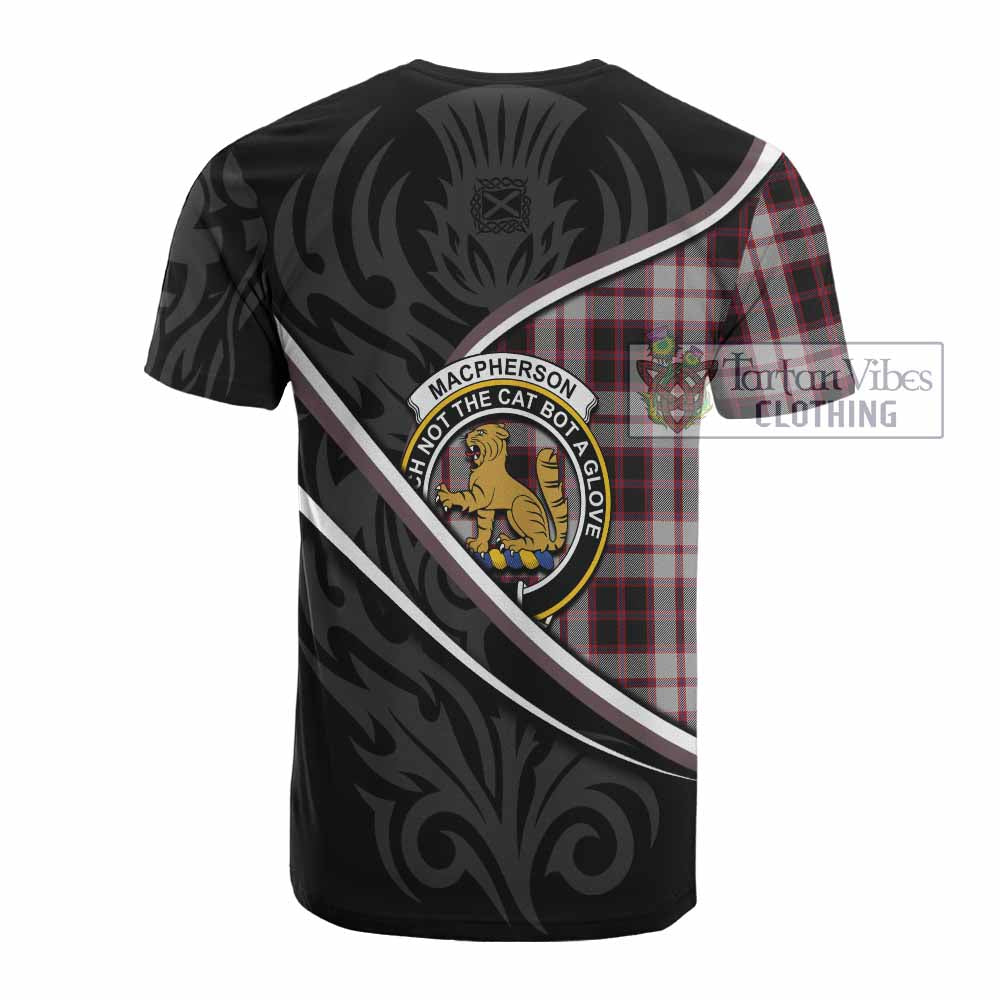 MacPherson (McPherson) Tartan Family Crest Cotton T-shirt Celtic Scottish Thistle Floral - Tartan Vibes Clothing