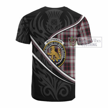 MacPherson (McPherson) Tartan Family Crest Cotton T-shirt Celtic Scottish Thistle Floral