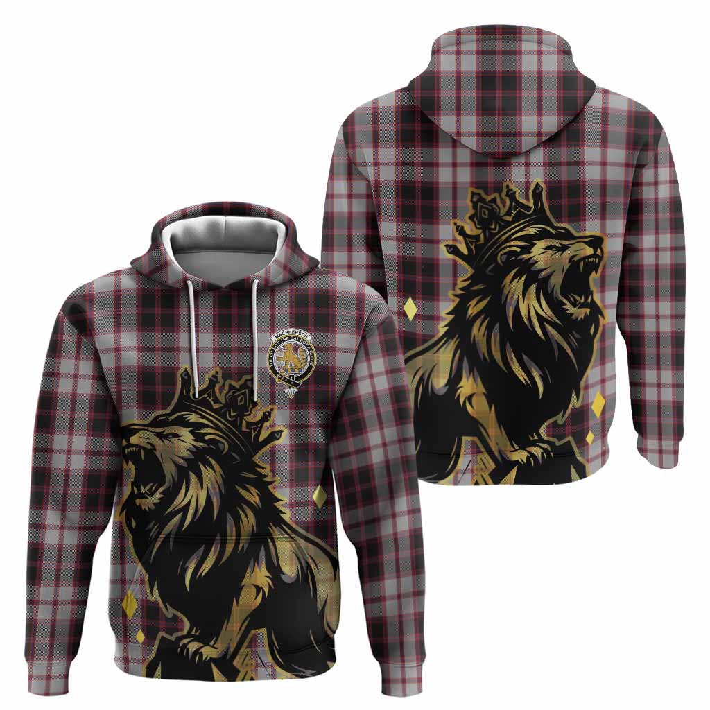 MacPherson (McPherson) Tartan Family Crest Hoodie Crowned Lion Roaring