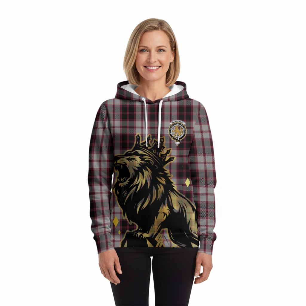 MacPherson (McPherson) Tartan Family Crest Hoodie Crowned Lion Roaring