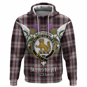 MacPherson (McPherson) Tartan Family Crest Hoodie Scottish Burns Night Thistle Floral