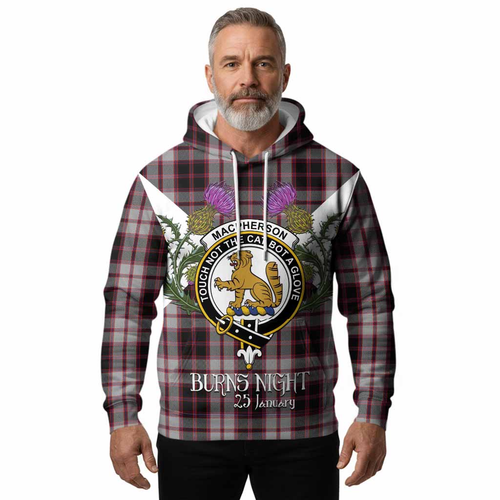 MacPherson (McPherson) Tartan Family Crest Hoodie Scottish Burns Night Thistle Floral