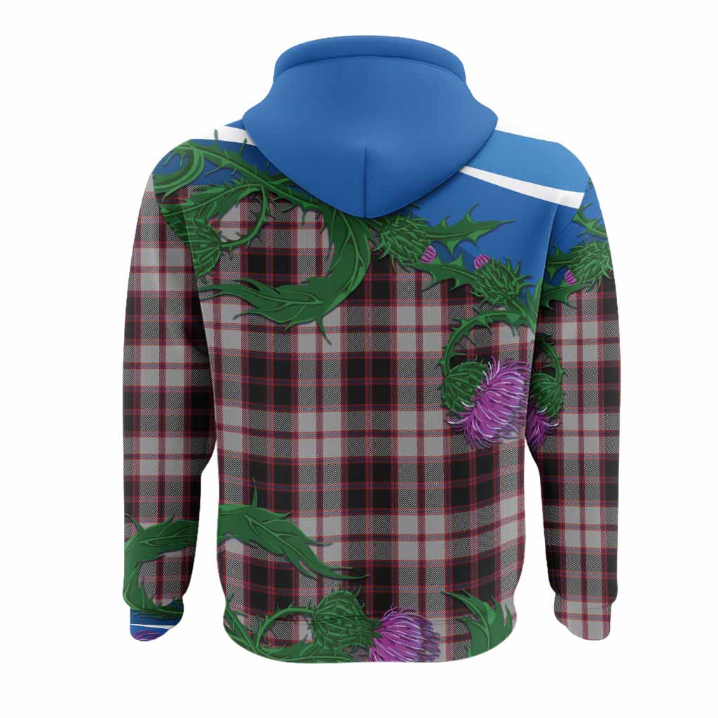 MacPherson (McPherson) Tartan Family Crest Hoodie Thistle in Minimalism