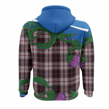 MacPherson (McPherson) Tartan Family Crest Hoodie Thistle in Minimalism