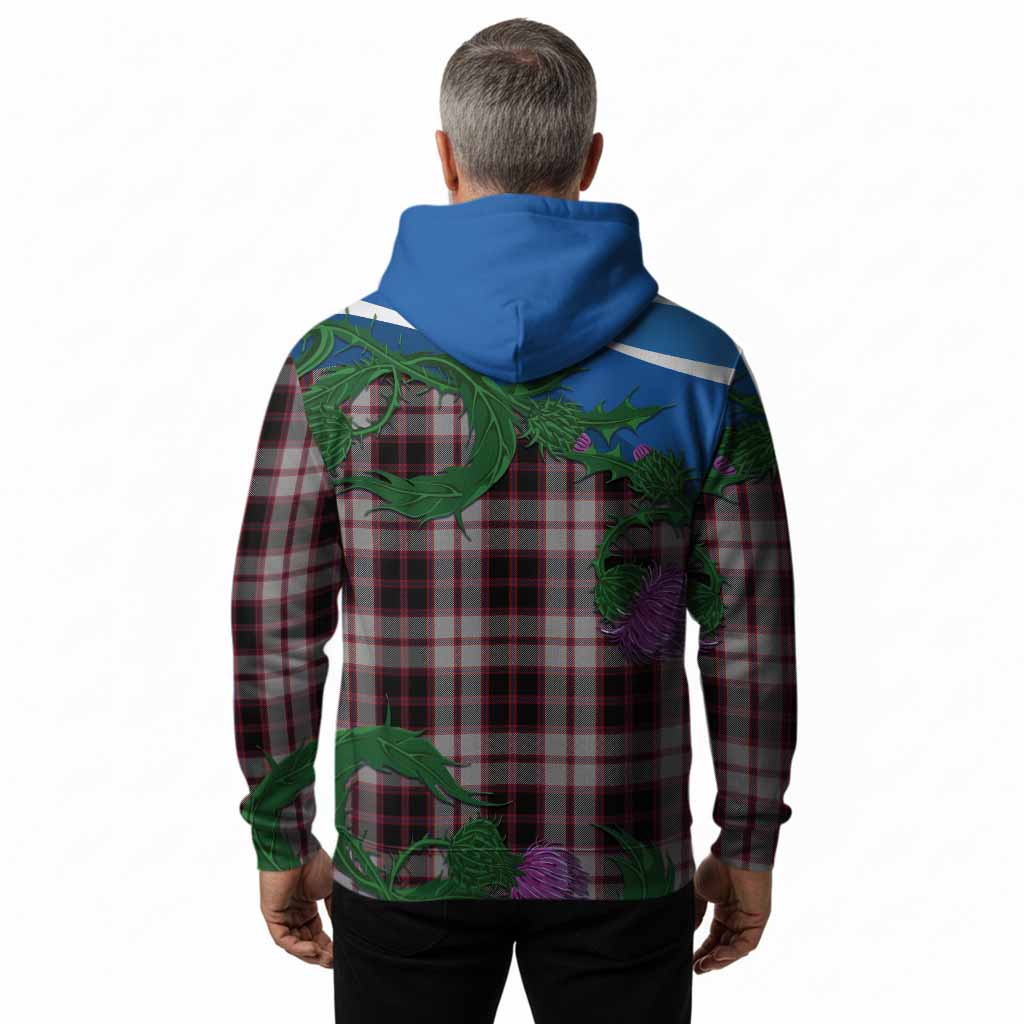 MacPherson (McPherson) Tartan Family Crest Hoodie Thistle in Minimalism