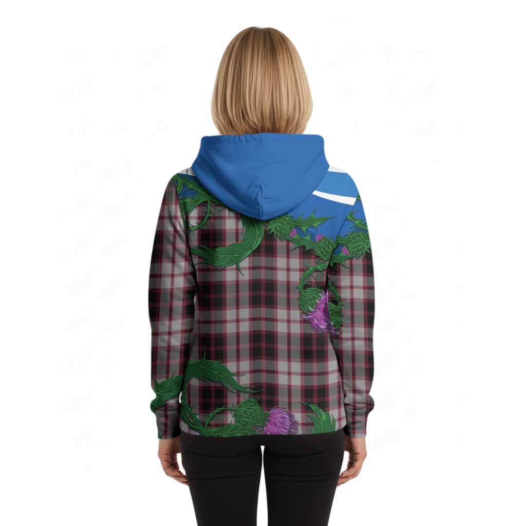 MacPherson (McPherson) Tartan Family Crest Hoodie Thistle in Minimalism