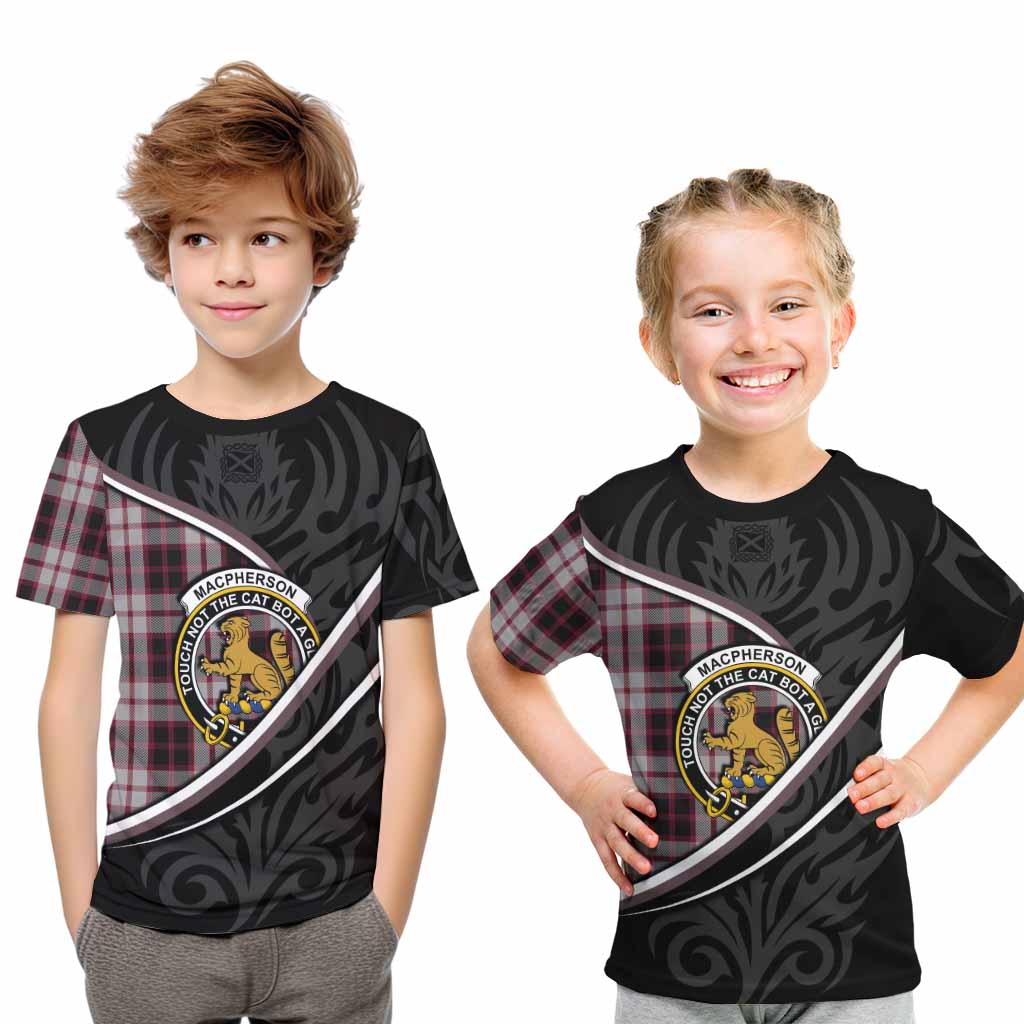 MacPherson (McPherson) Tartan Family Crest Kid T-shirt Celtic Scottish Thistle Floral - Tartan Vibes Clothing