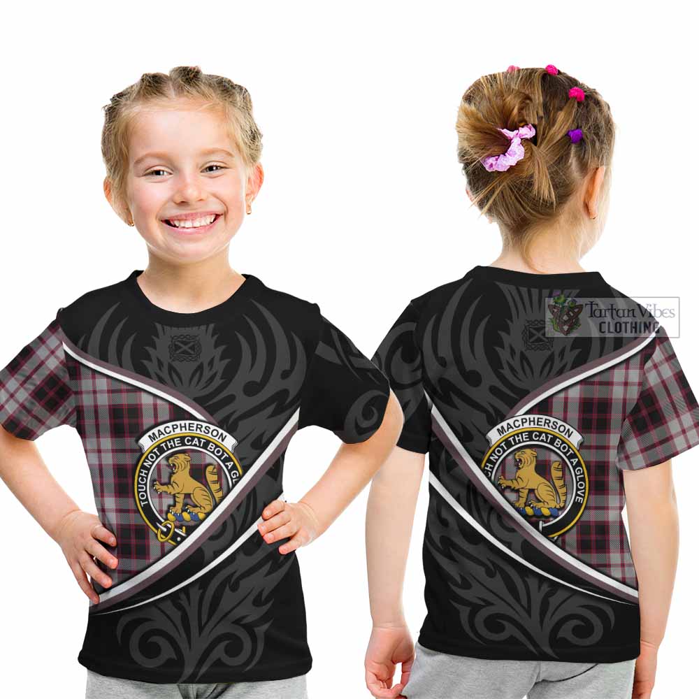 MacPherson (McPherson) Tartan Family Crest Kid T-shirt Celtic Scottish Thistle Floral - Tartan Vibes Clothing