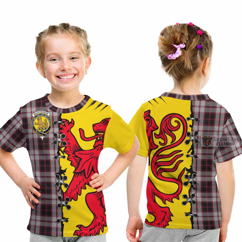 MacPherson (McPherson) Tartan Family Crest Kid T-shirt Lion Rampant Honor - Tartan Vibes Clothing