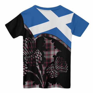 MacPherson (McPherson) Tartan Family Crest Kid T-shirt Scotland Thistle Floral Flag Style
